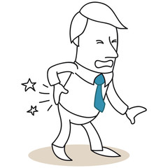 Geschäftsmann, Schmerzen, Bandscheiben