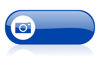 camera blue web glossy icon