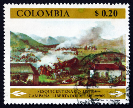 Postage stamp Colombia 1969 Battle of Boyaca, Detail