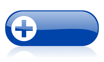 Obraz premium emergency blue web glossy icon