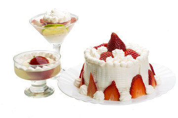 Dessert with strawberry