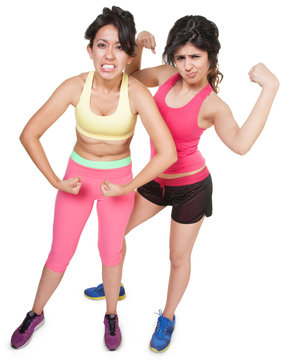 Workout Girls Flexing
