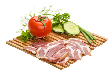 Bacon with vegetables