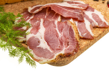 Bacon with vegetables