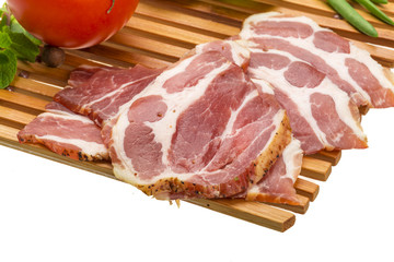 Bacon with vegetables