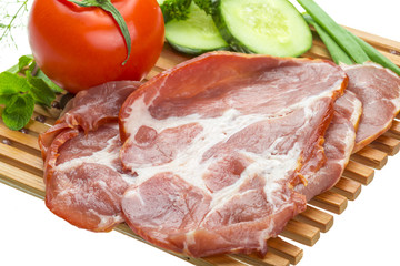 Bacon with vegetables