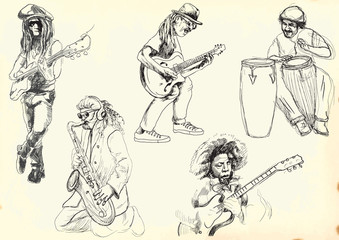 musicians collection - hand drawings