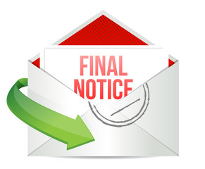 final notice envelope mail correspondence