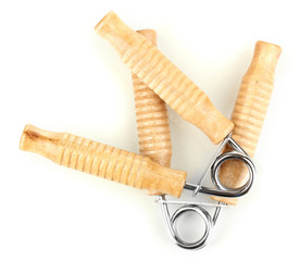 Modern hand trainer isolated on white