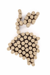 Corks grape shape top view