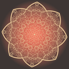 Oriental mandala motif