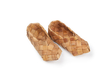 bast shoes, isolated