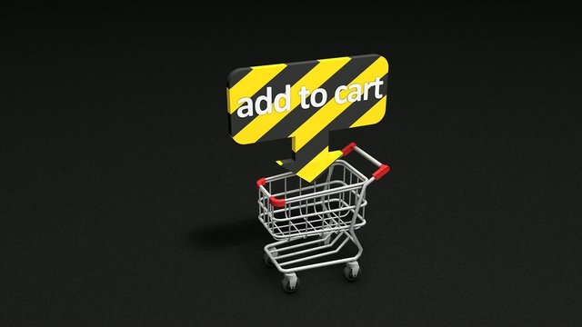 Add to Cart concept animation.	