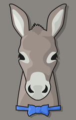 Blue bowtie donkey