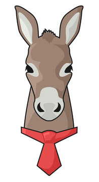 Red tie donkey