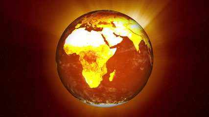 Earth Global Warming Illustration Earth Global Warming Change