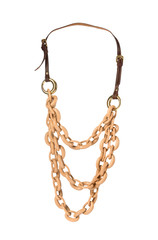 Brown big links chains collar