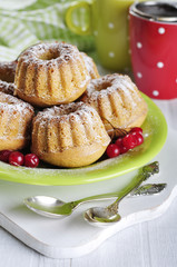 muffins on green plate