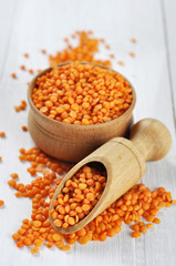Red lentil seeds