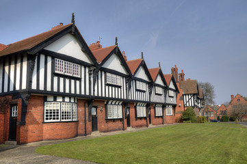 Fototapeta na wymiar Row of Tudor Homes, UK