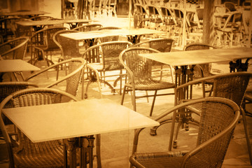 old-fashioned Cafe terrace