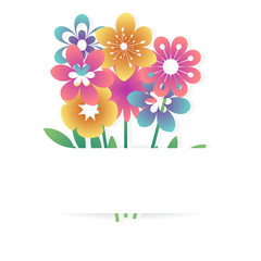 Decorative floral card