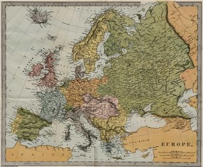Fototapeta premium Europe old map