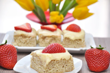 Erdbeer Vanille Kuchen