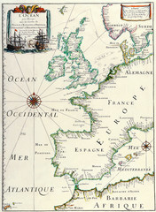 Fototapeta premium Map of Europe 1641