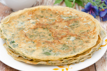 crepes with spinach