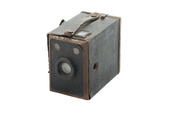 old photo-camera isolated on white