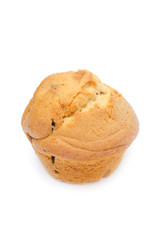 muffin with raisins isolated