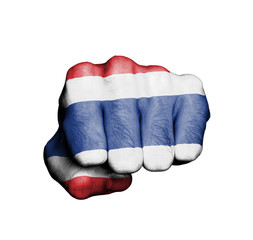 Front view of punching fist