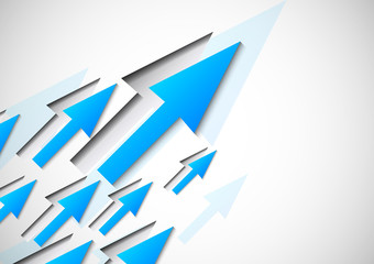 Background with blue arrows