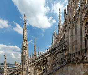 The roof of Milan Cathedra (Italy)