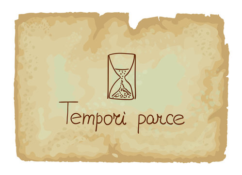 Tempori parce - is a Latin term about Save a time.