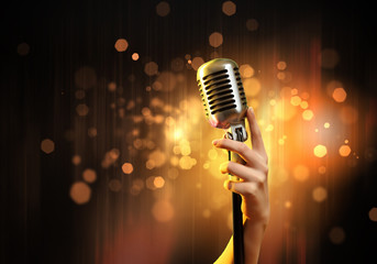 audio microphone retro style