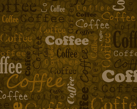 coffee text background