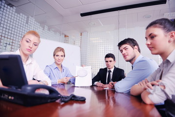 business people in a video meeting