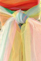 colorful cloth on shrine of the household god