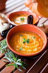 Pumpkin Soup - Healthy Food, Vegetarian and gluten free meal