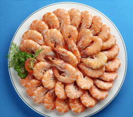 prawns on plate