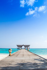 Wooden Jetty - Maldives