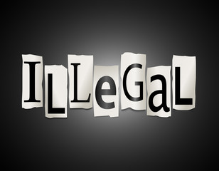 Illegal concept sign.