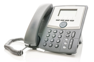 Telephone isolated over white