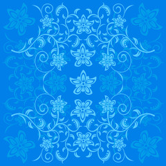 Seamless vector background with flowers