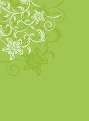 Abstract vector background with flowers