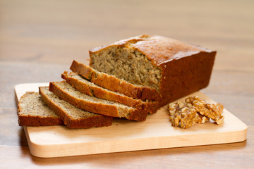 banana nut bread - horizontal