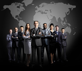 business team formed of young businessmen