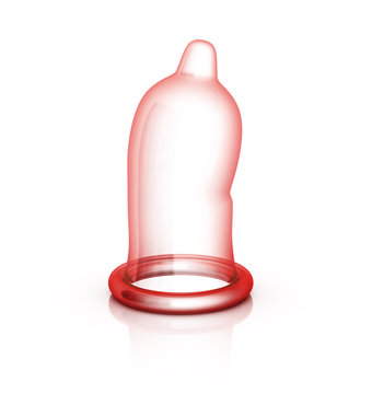 condom isolated on white